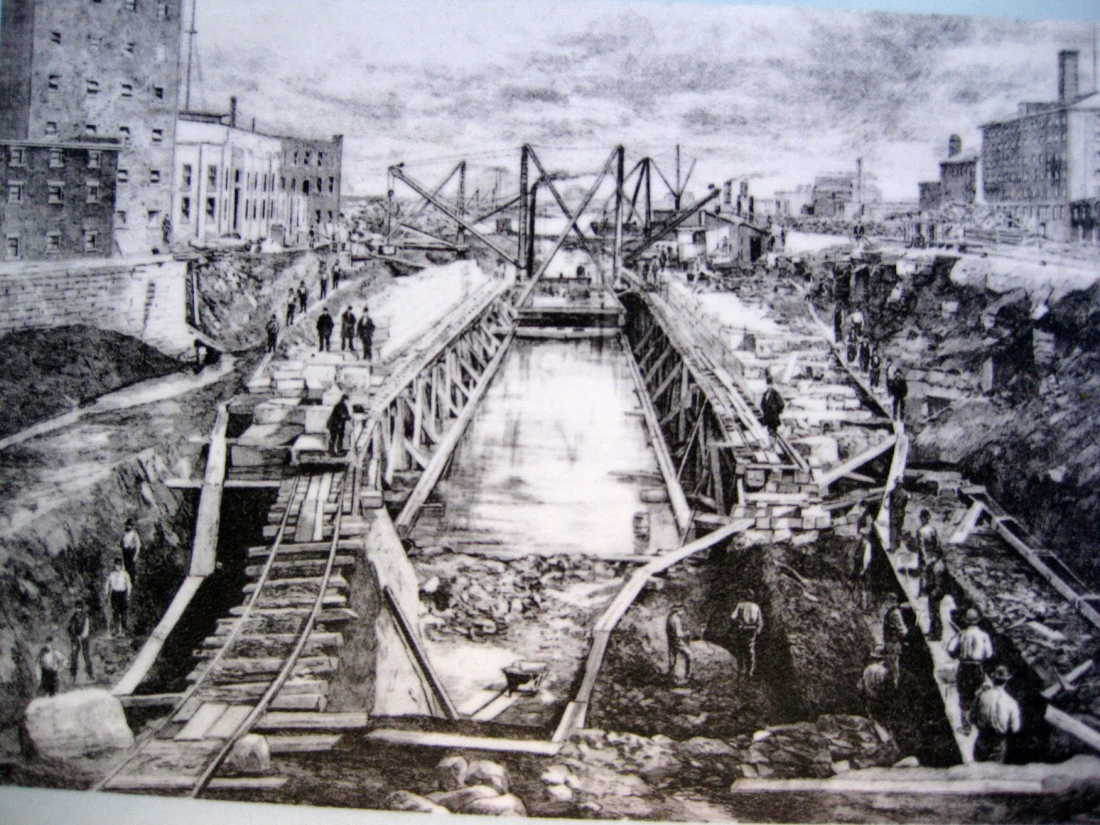 Canal de Lachine vieille photo Montreal